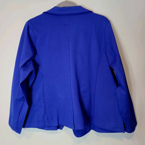 Betabrand Transcendent Blazer Womens Size 3X Royal Blue Stretch Office New - Picture 8 of 8